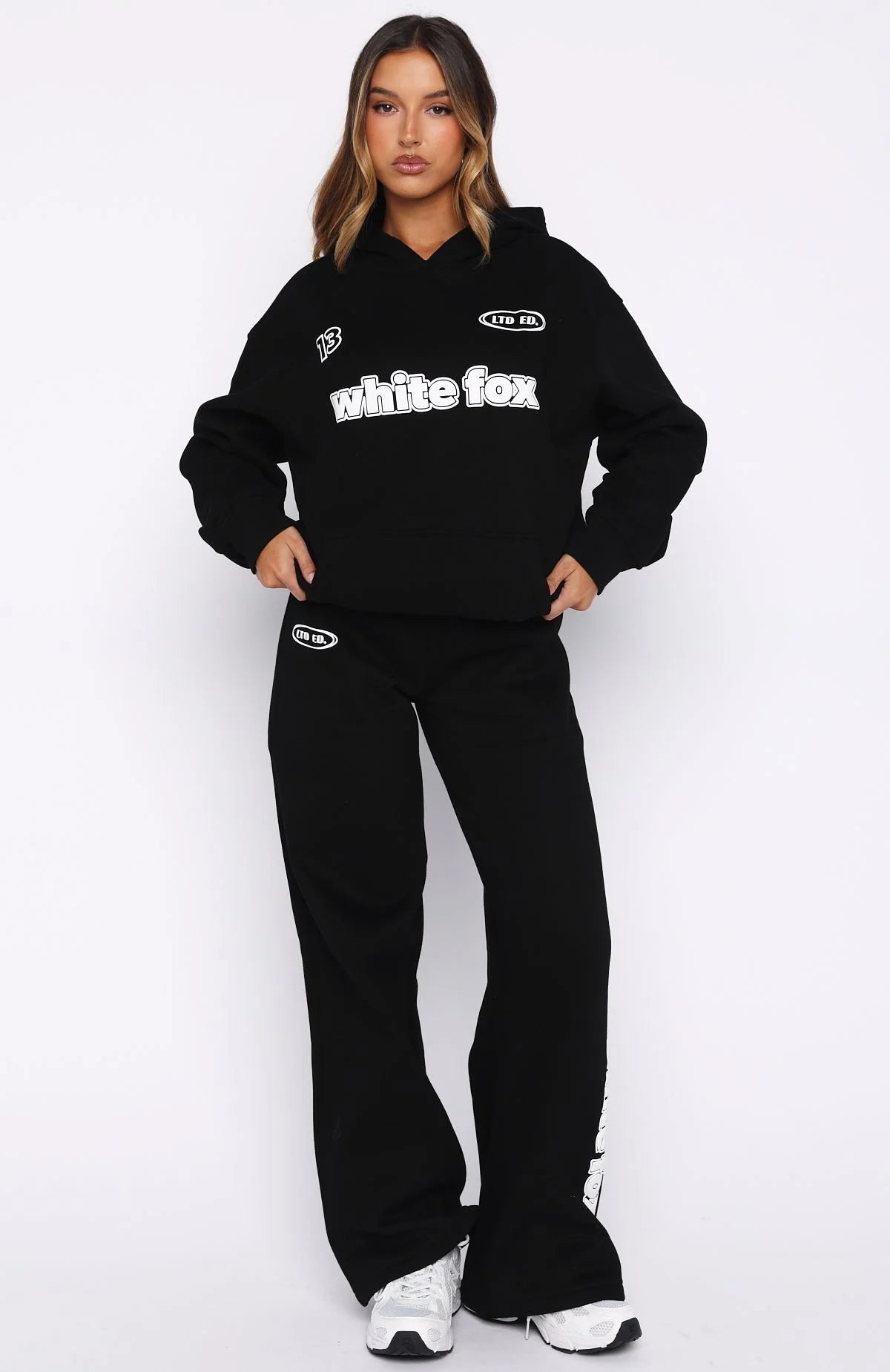 Ready To Go Wide Leg Sweatpants Black
