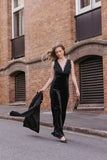 Eloise Jumpsuit Black Velvet