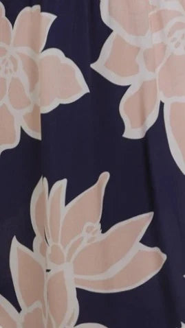 Malia Maxi Dress Navy Pink Floral
