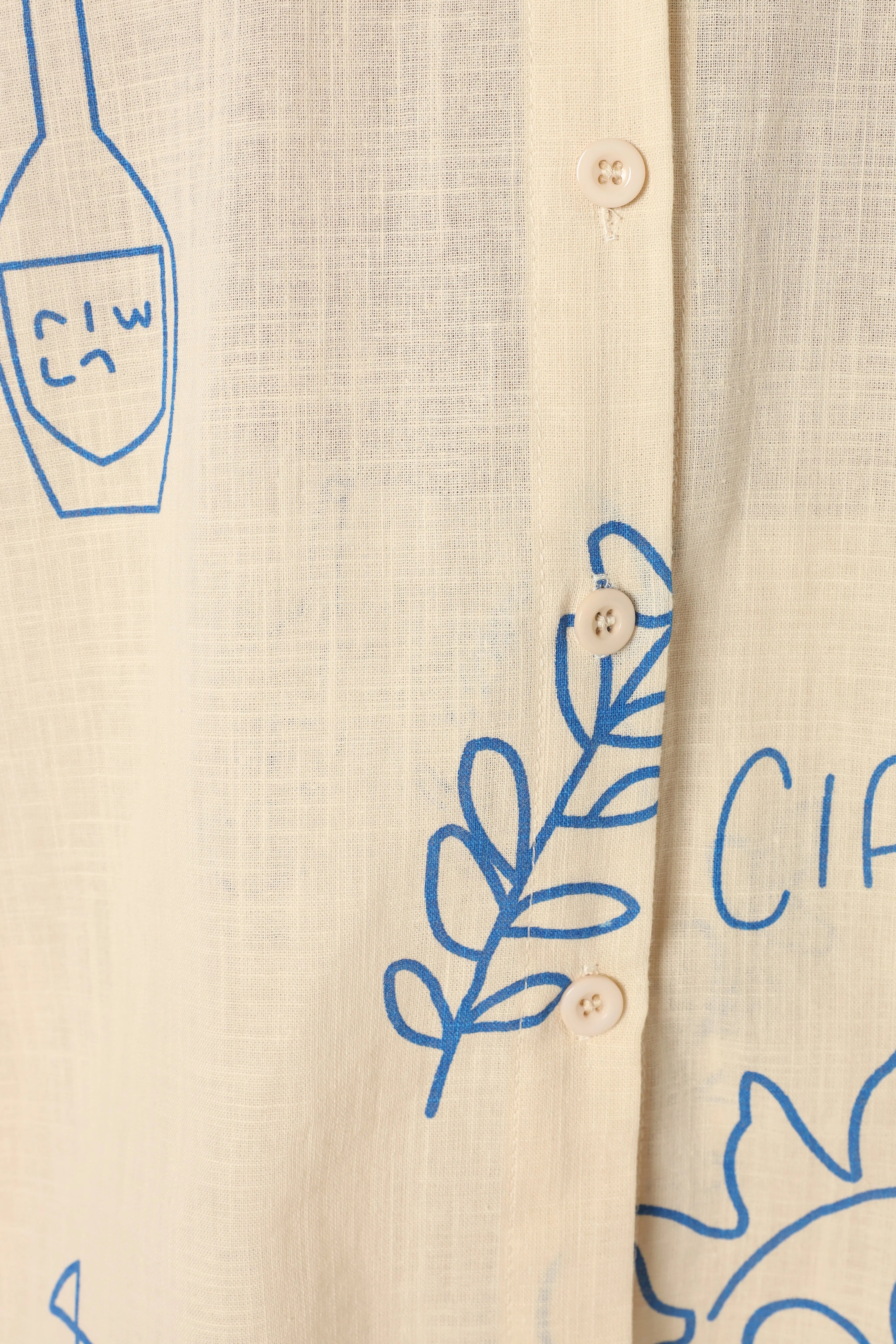 Davey Short Set Cream Blue