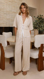 Hartley Pants Beige White