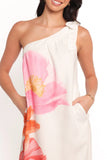 Charlize Maxi Dress White Pink