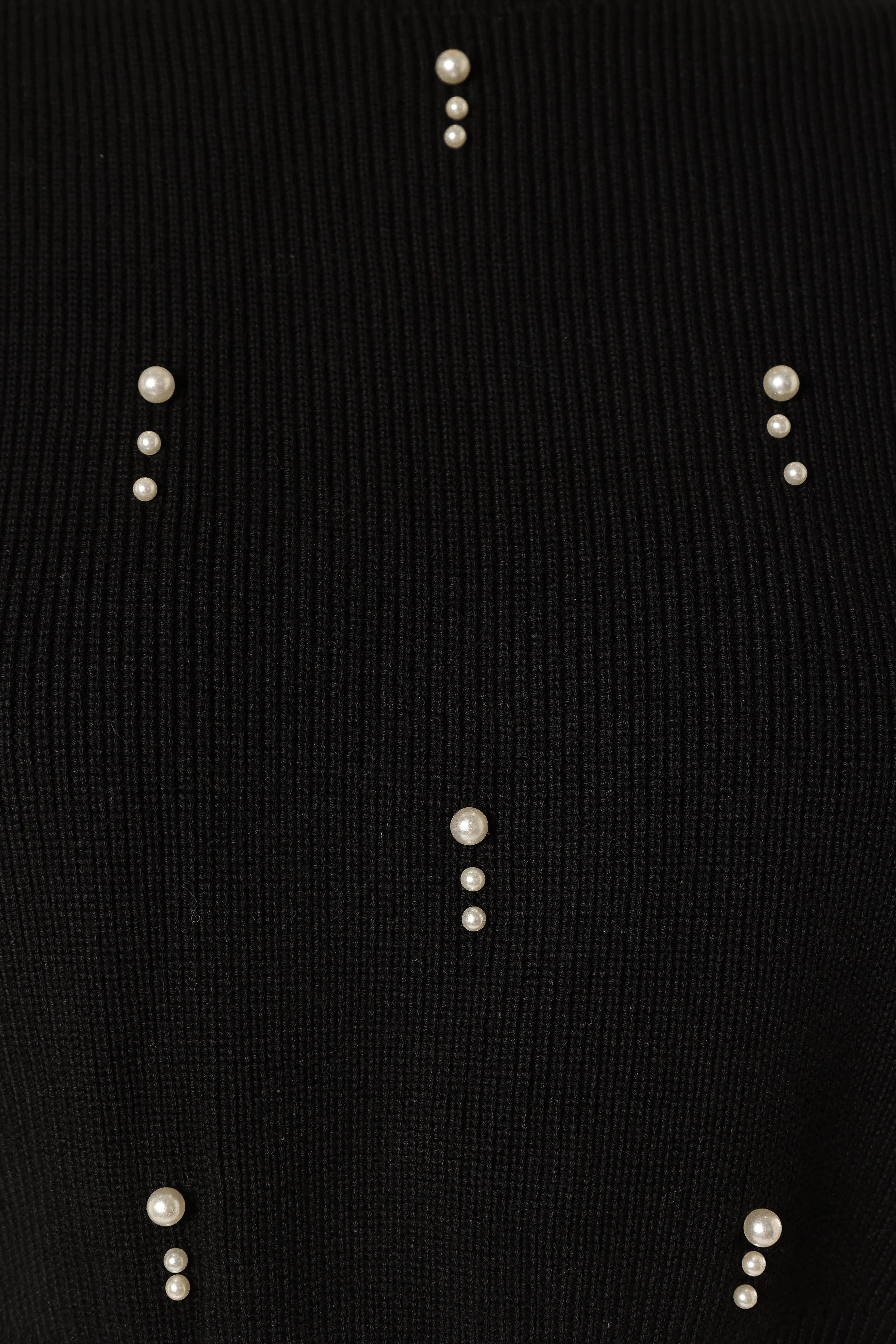 Malani Beaded Top Black
