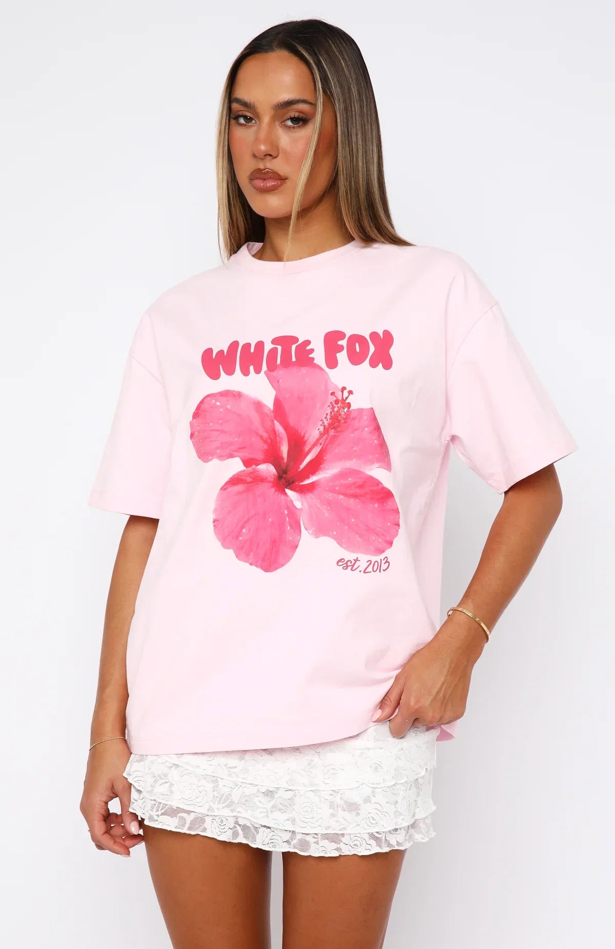 With Love Romance Oversized Tee Baby Pink