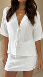 Louise Mini Skort White