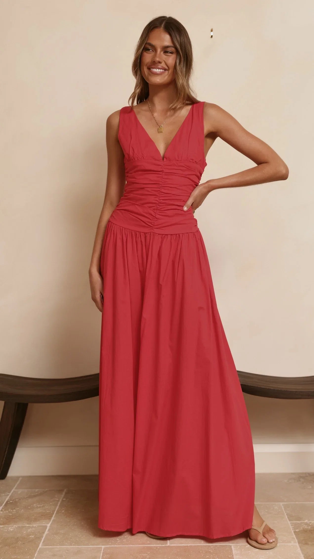 Sanya Maxi Dress Red