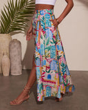 Travel Dreams Flowy Maxi Skirt