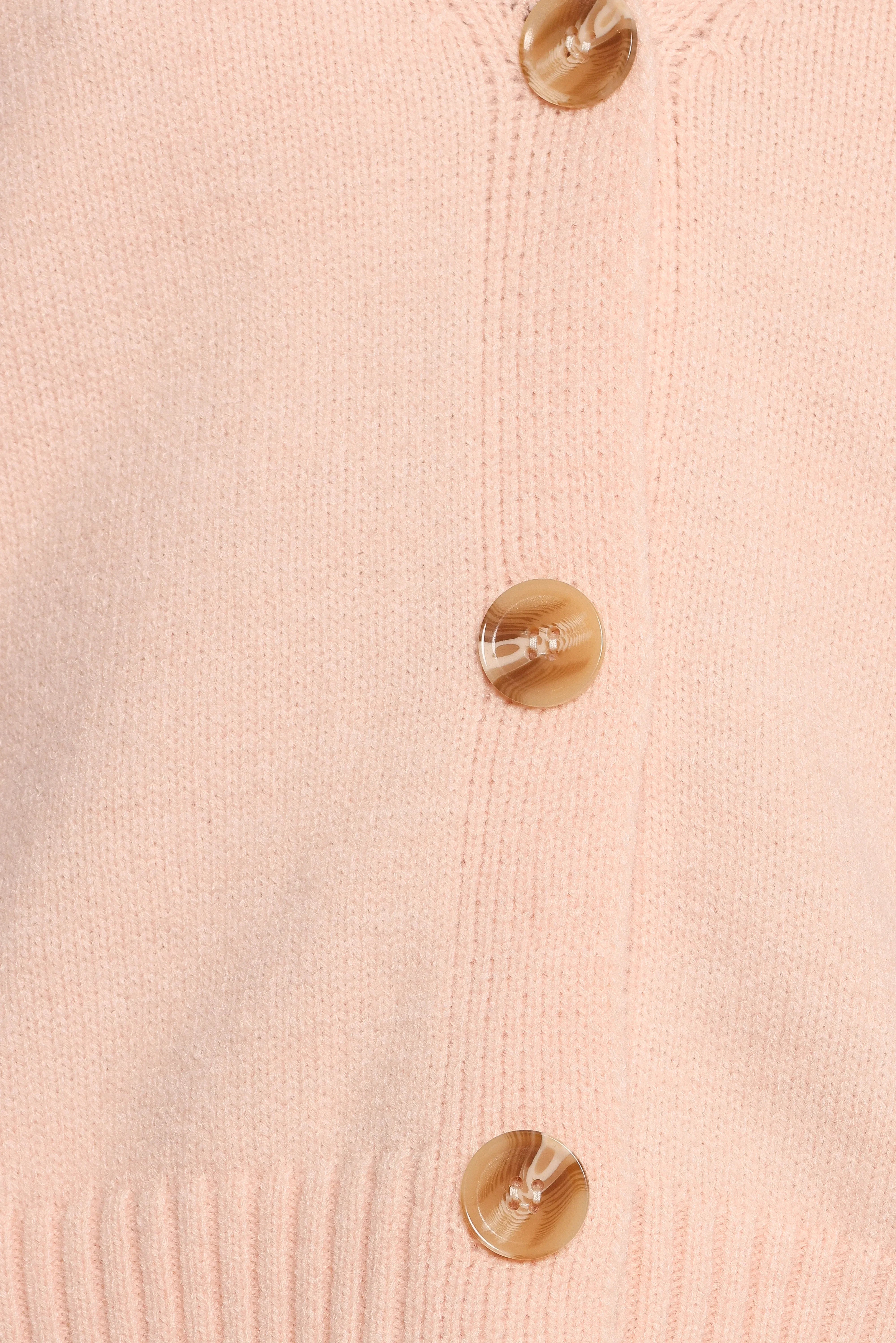 Isabel Button Front Cardigan Pale Pink