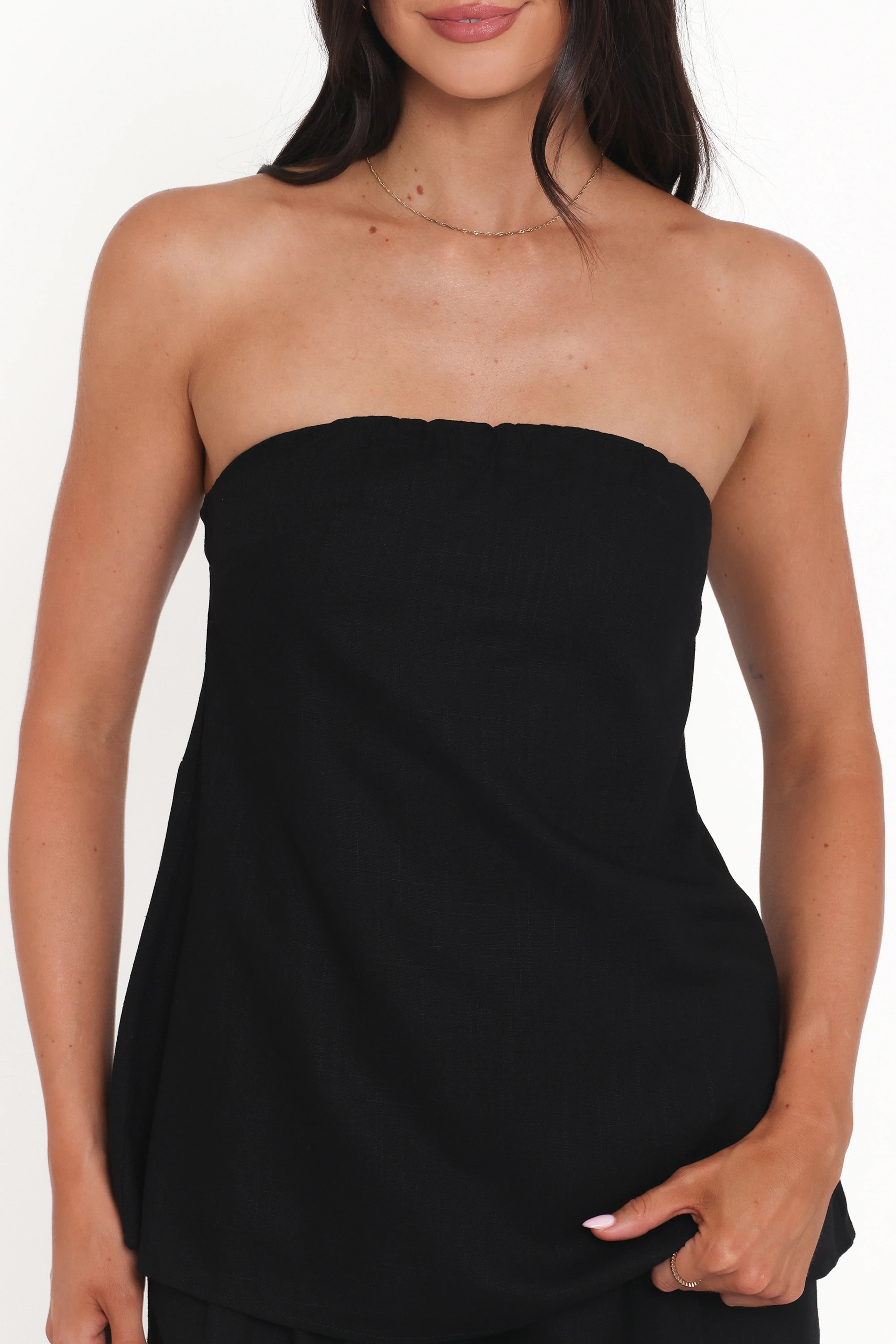 Rosemarie Strapless Top Black