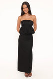 Ursa Fitted Column Skirt Black