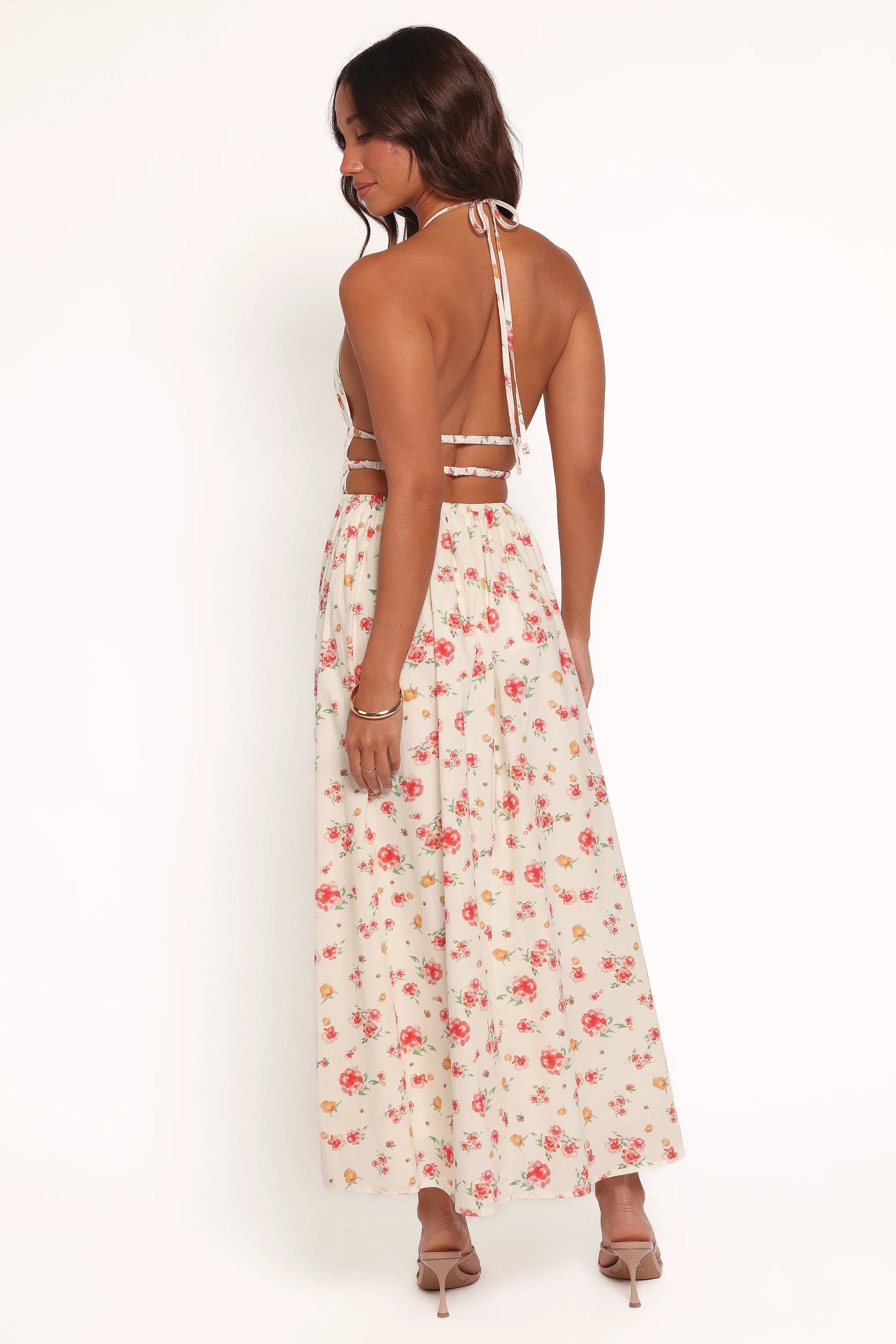Wilder Halterneck Maxi Dress Pink Floral