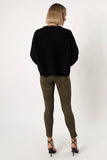 Morgan Suede Look Legging Olive