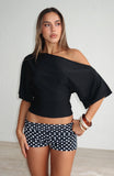 Marrakech Moments Cinched Waist Top Black