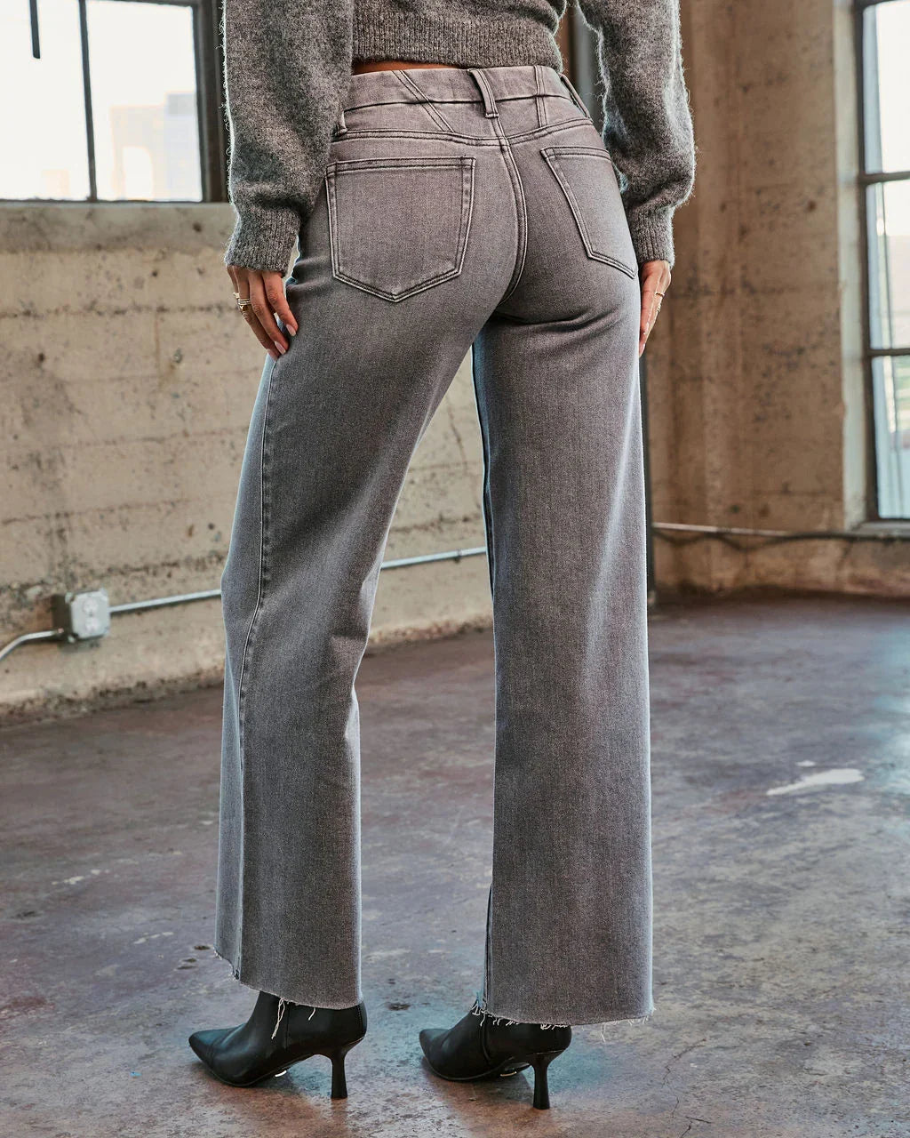 Turning Point Stretch Mid Rise Straight Leg Jeans