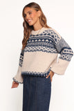 Lincoln Fair Isle Knit Sweater Navy