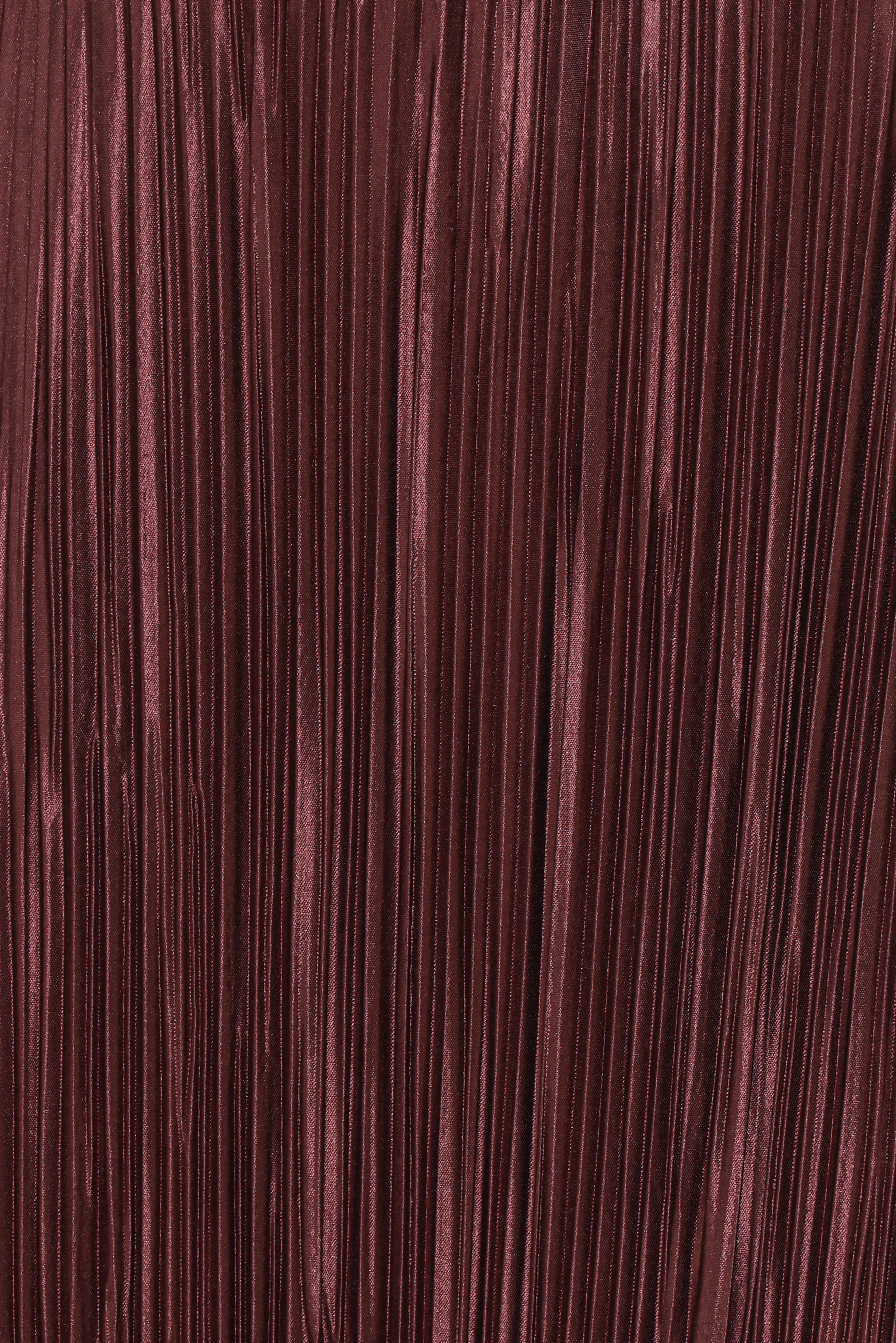 Melody Plisse Halter Maxi Dress Brown