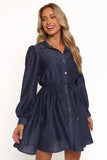 Everett Long Sleeve Mini Dress Navy