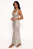 Lizza Maxi Dress White Polkadot
