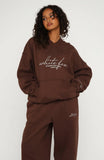 Know What You Want Oversized Hoodie Chocolate