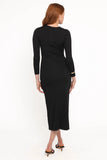 Rogan Long Sleeve Maxi Dress Black