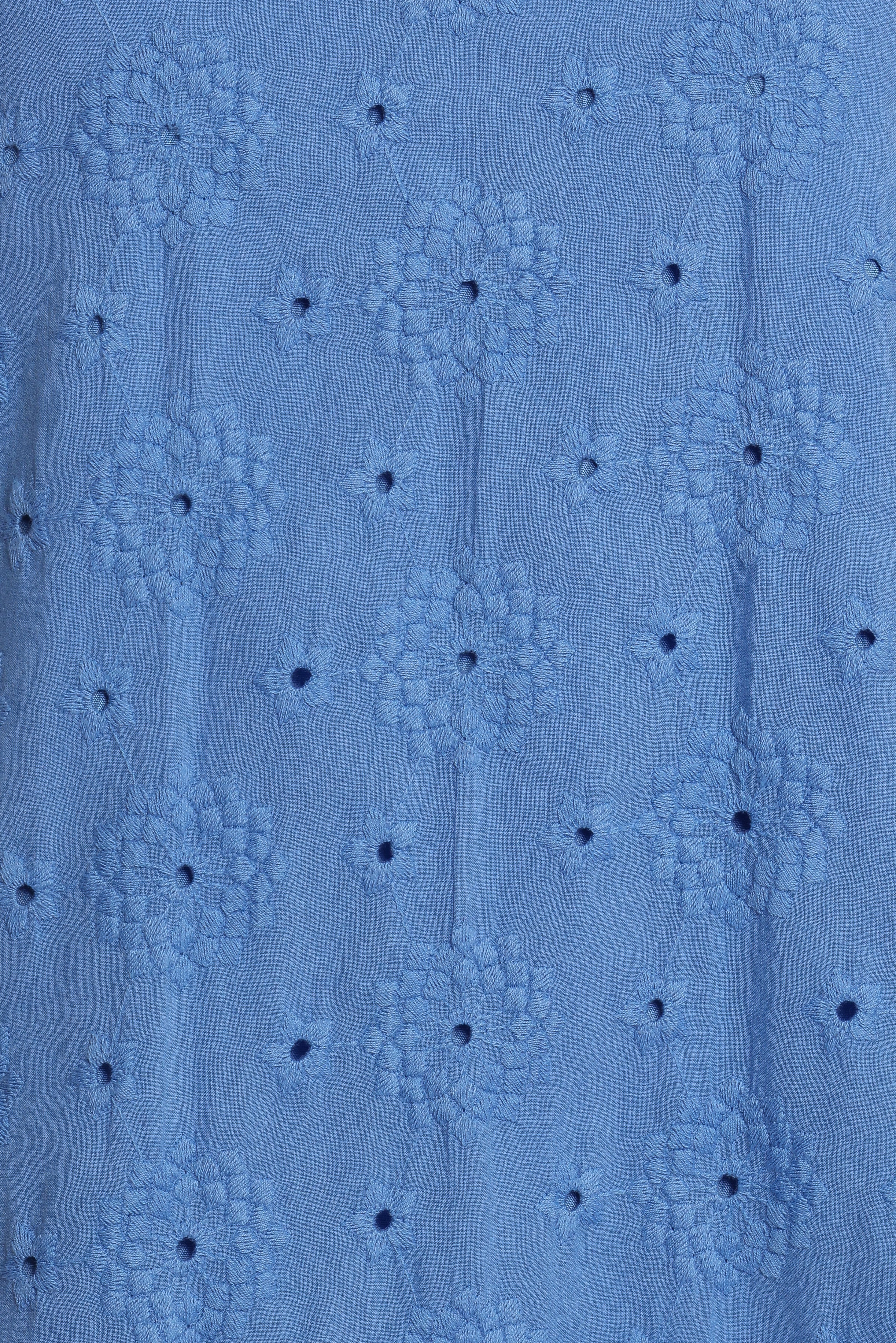 Zita Embroidered A Line Mini Dress Cobalt