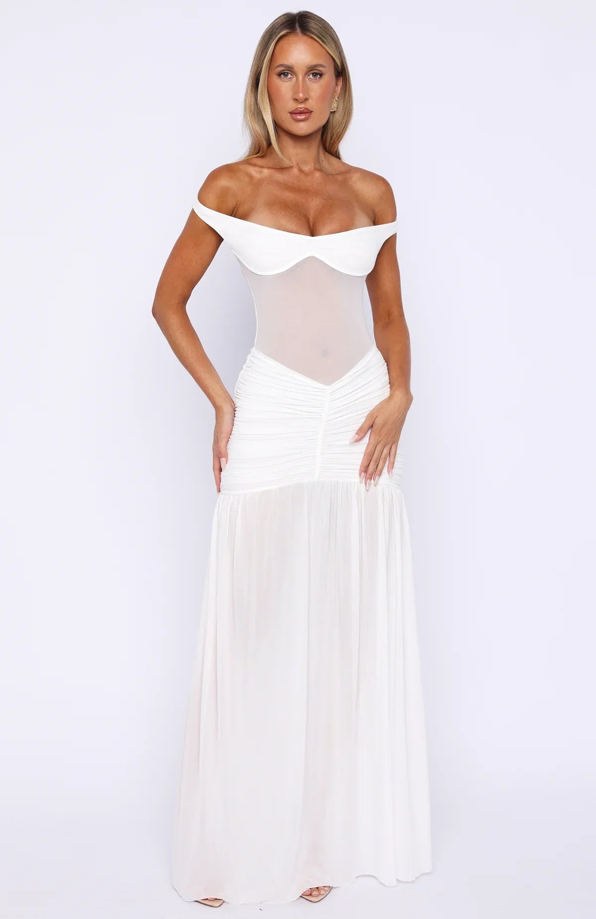 Lets Get Married Maxi Dress Off White