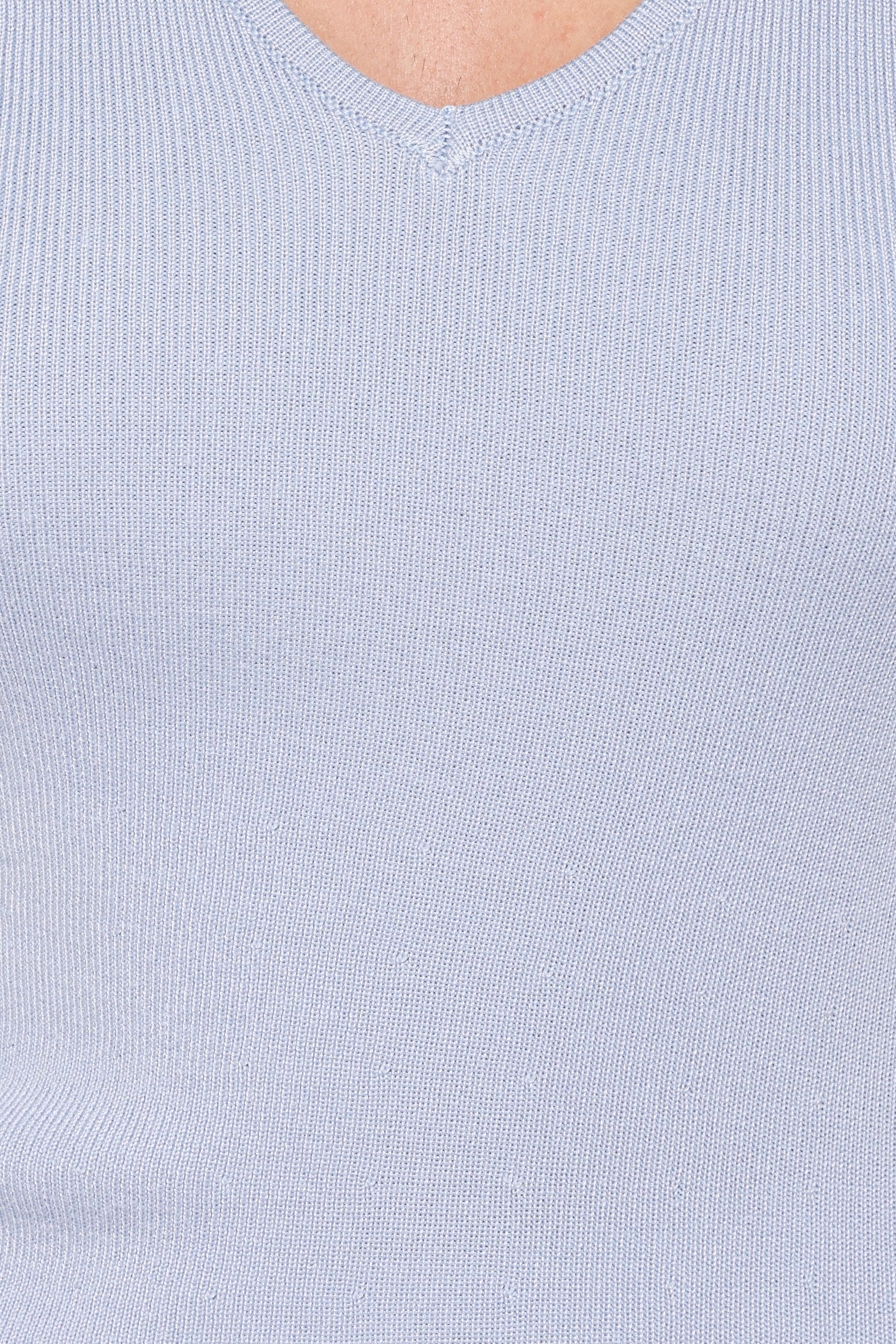 Tori Side Cinch Knitted Top Light Blue