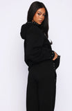 Glow Your Own Way Studded Oversized Hoodie Black