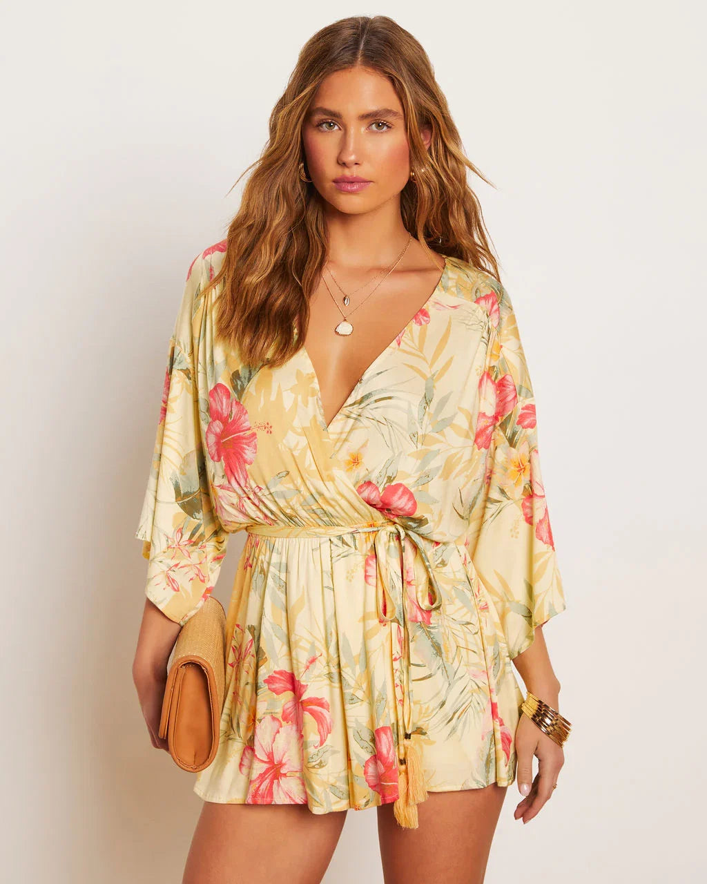 Jaime Tie Waist Kimono Romper
