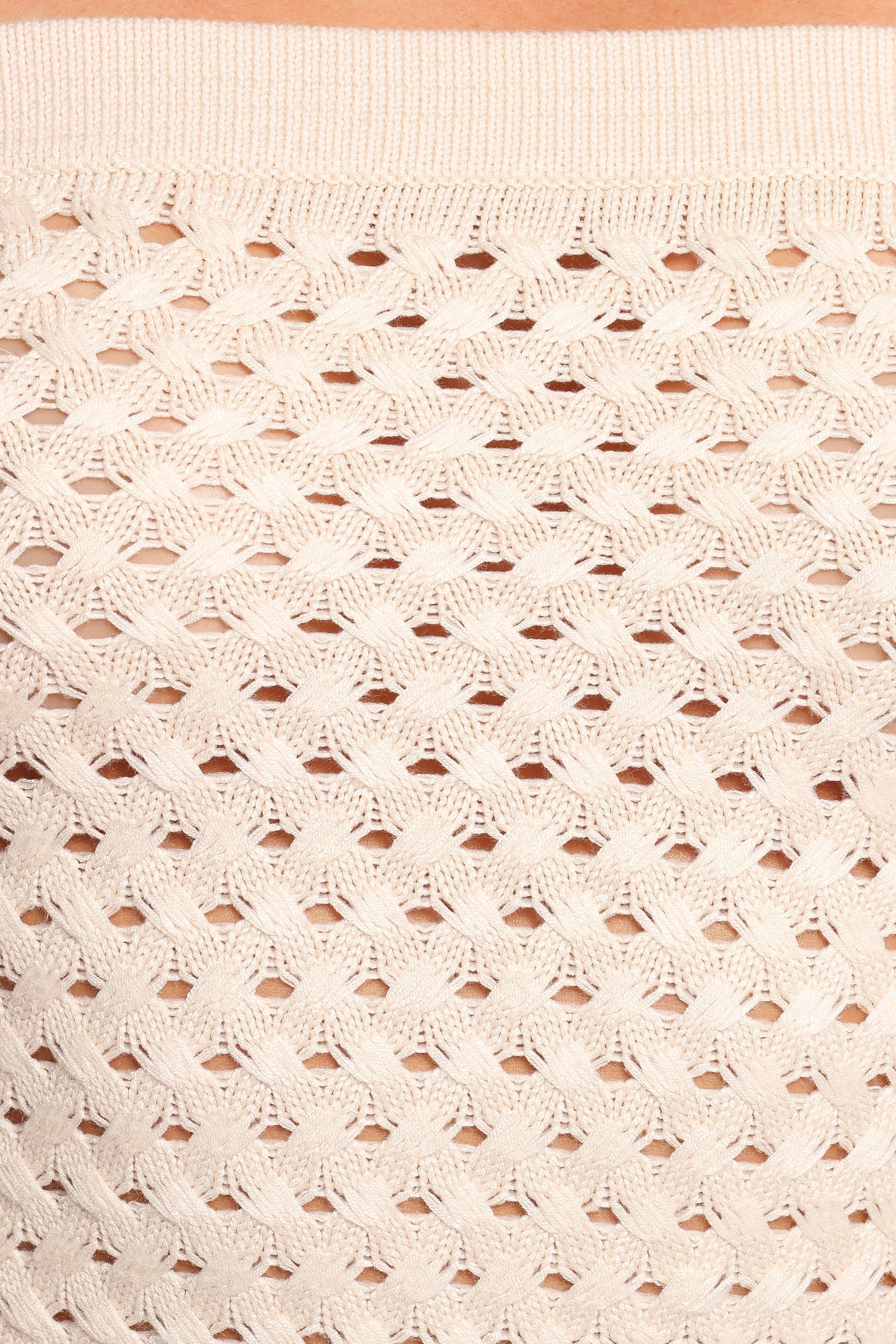 Fonte Strapless Knit Top Cream