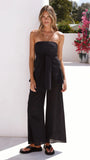 Talia Strapless Top and Pants Set Black