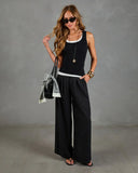 Effortless Frame Contrast Dual Layer Tank Top