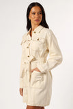 Otto Long Sleeve Mini Denim Dress Sand