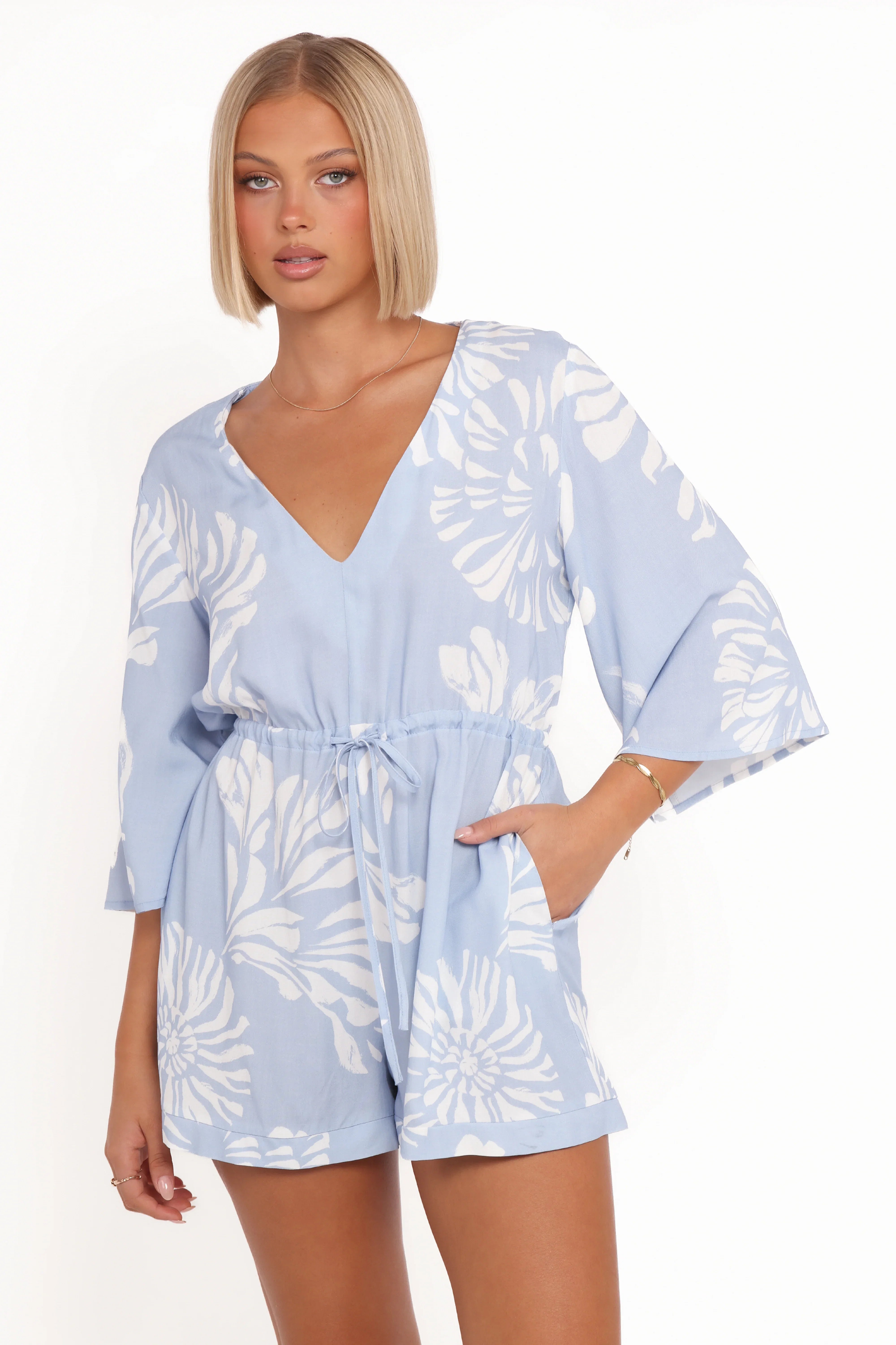 Tiff Romper Shell Print