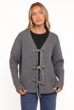 Hammond Tie Up Cardigan Grey