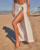 Sleek Oasis Striped Wrap Tie Sarong