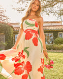 Daliah Strapless Floral Maxi Dress