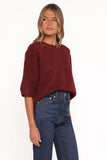 Lilith Knit Top Wine