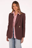 Leo Blazer Chocolate Brown