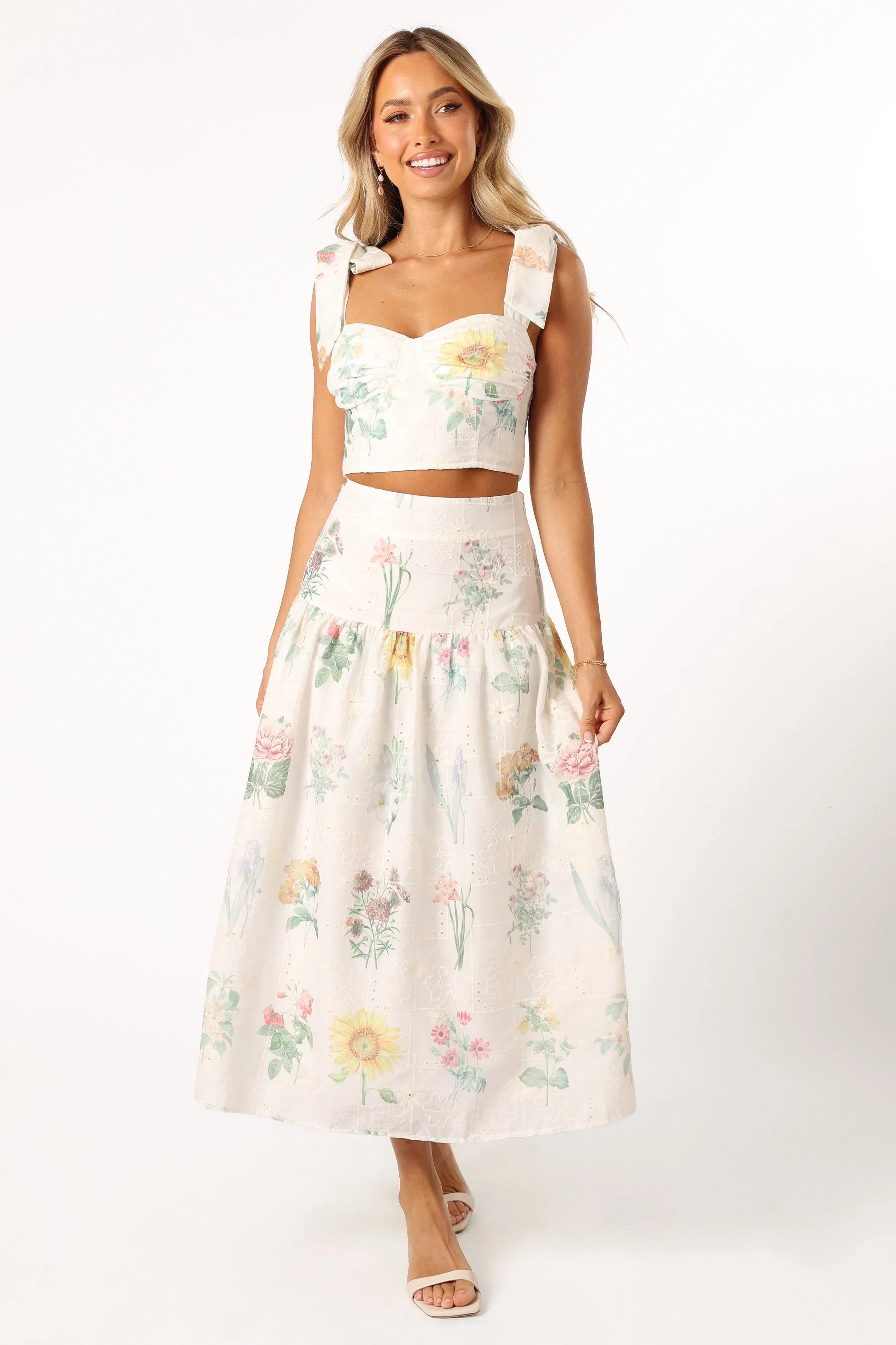 Kara Two Piece Set White Floral