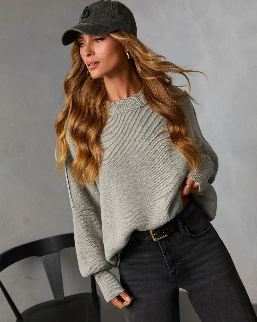 Elouise Knit Oversized Pullover Sweater