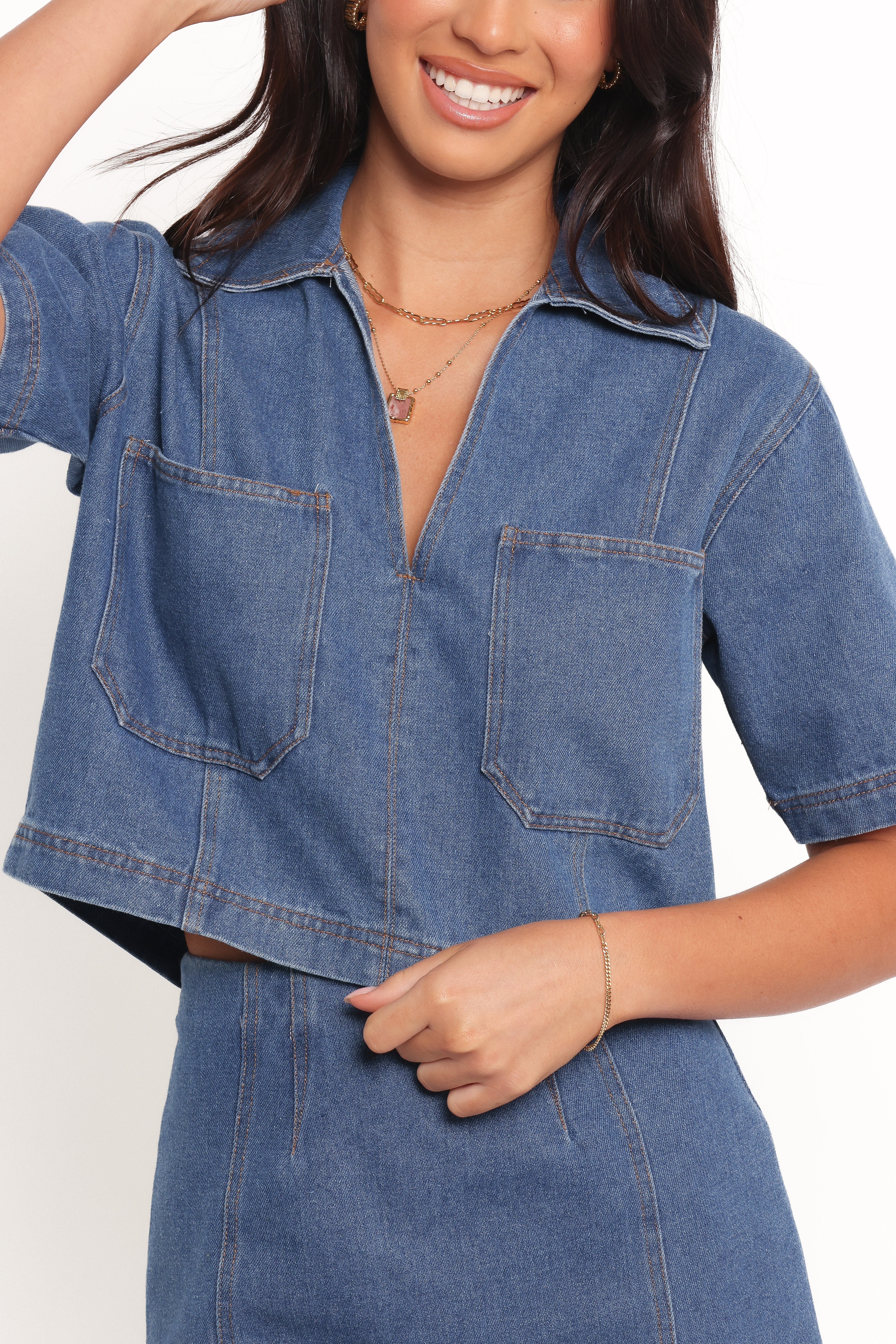 Cera Two Piece Set Medium Denim