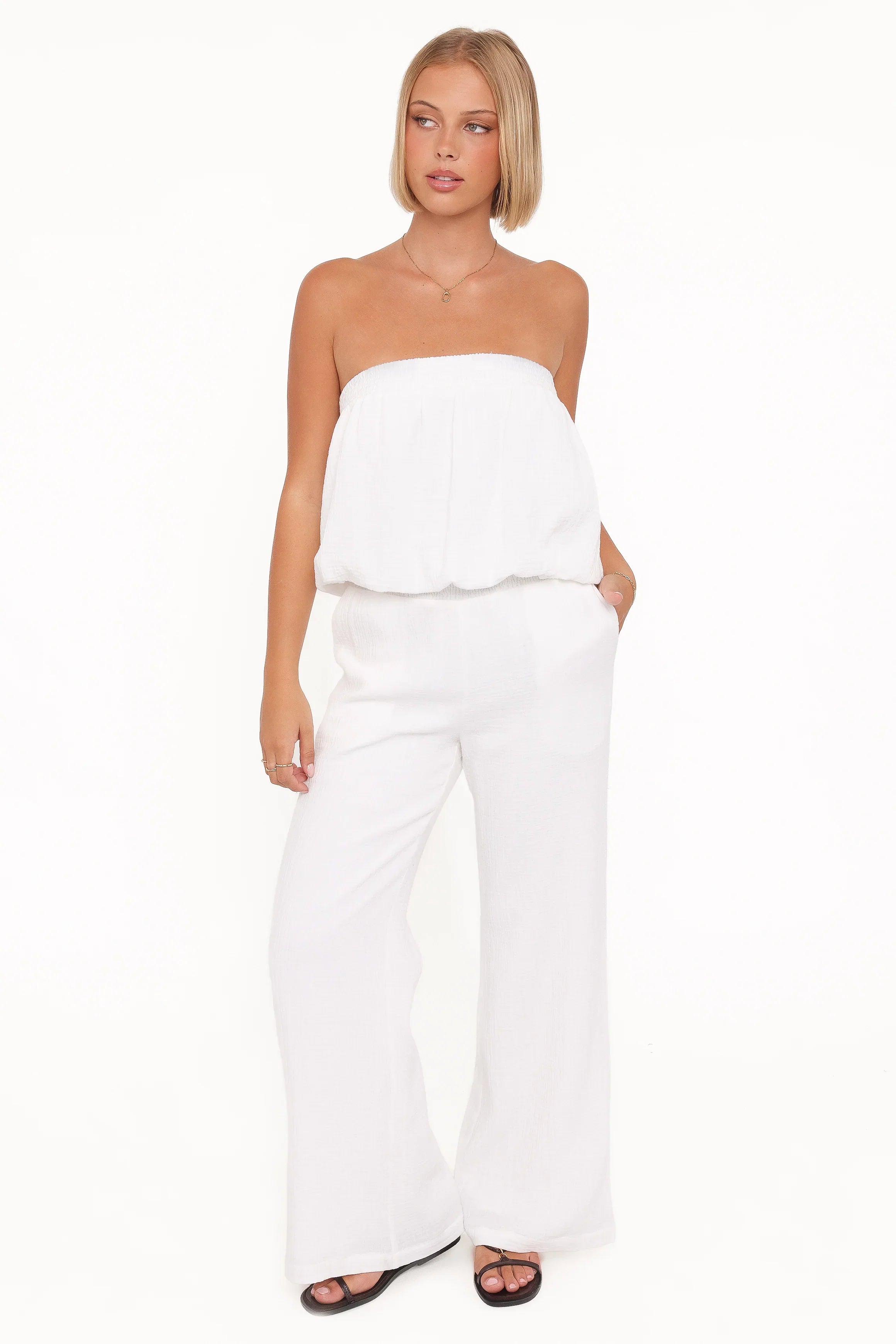 Olivia Pant Set White