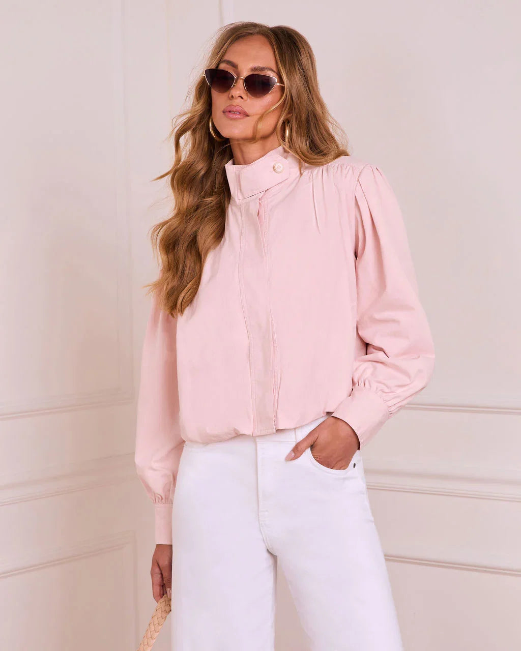 Cool Mornings Bubble Hem Bomber Jacket