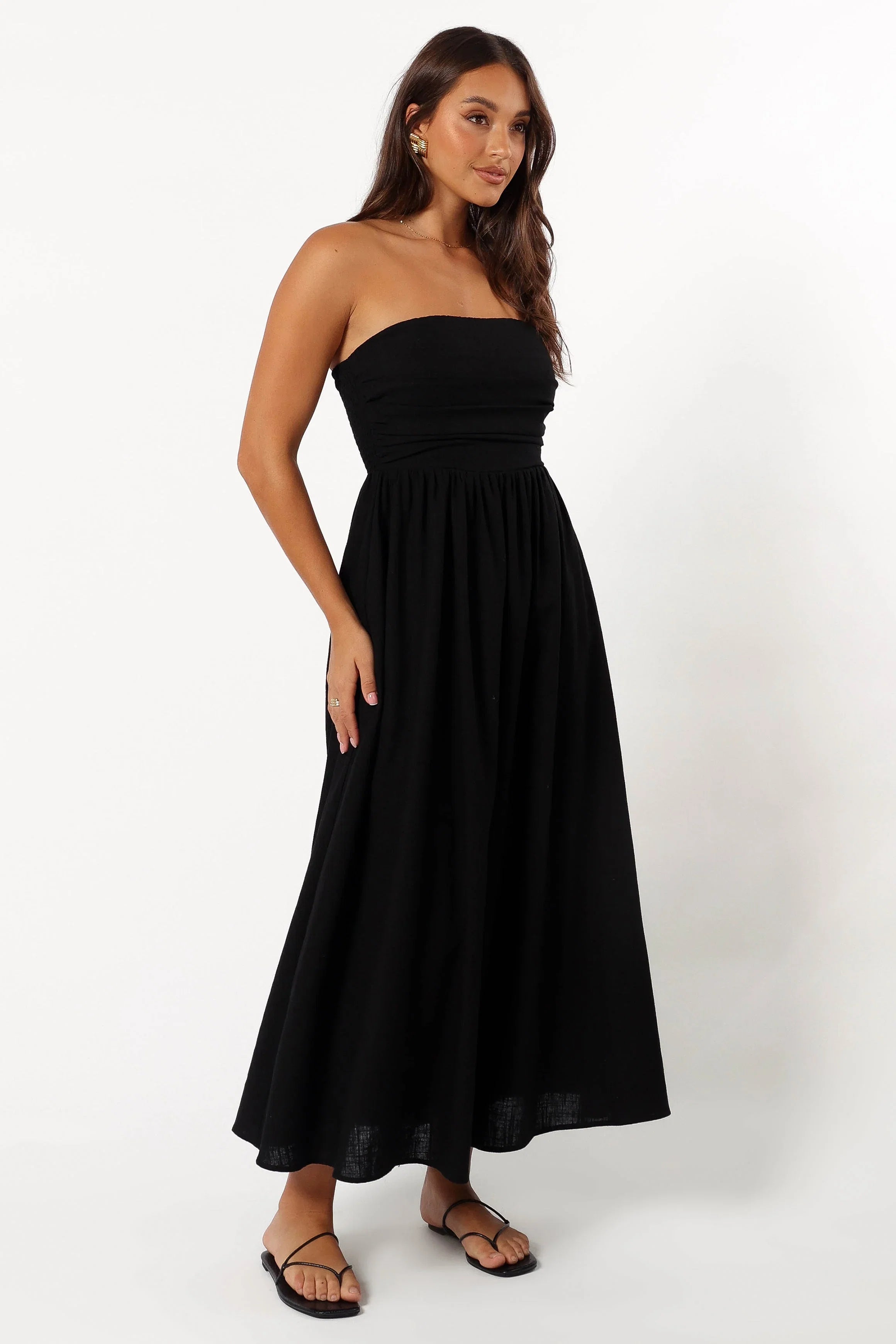 Kayt Strapless Dress Black