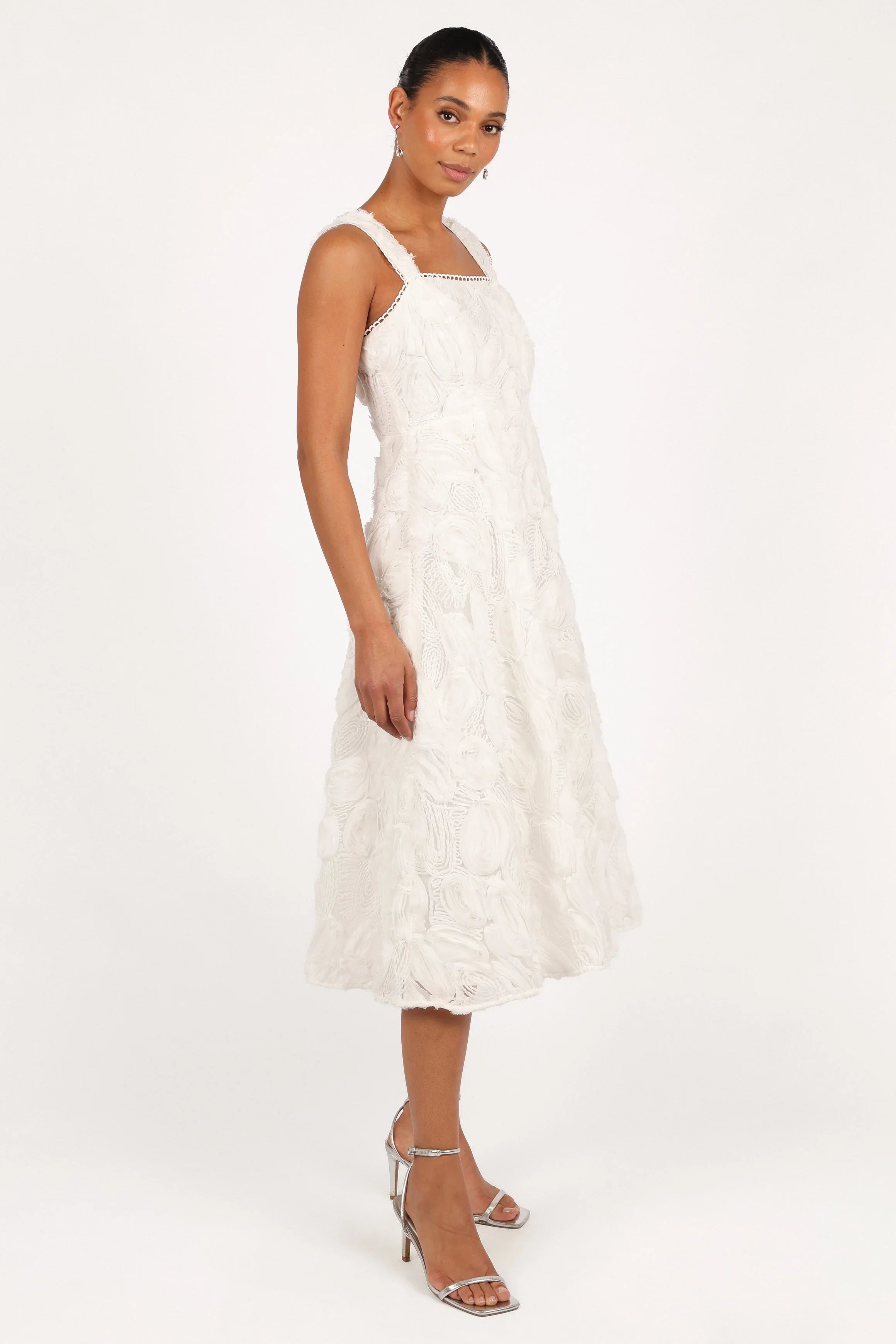 Gabbie Midi Dress White
