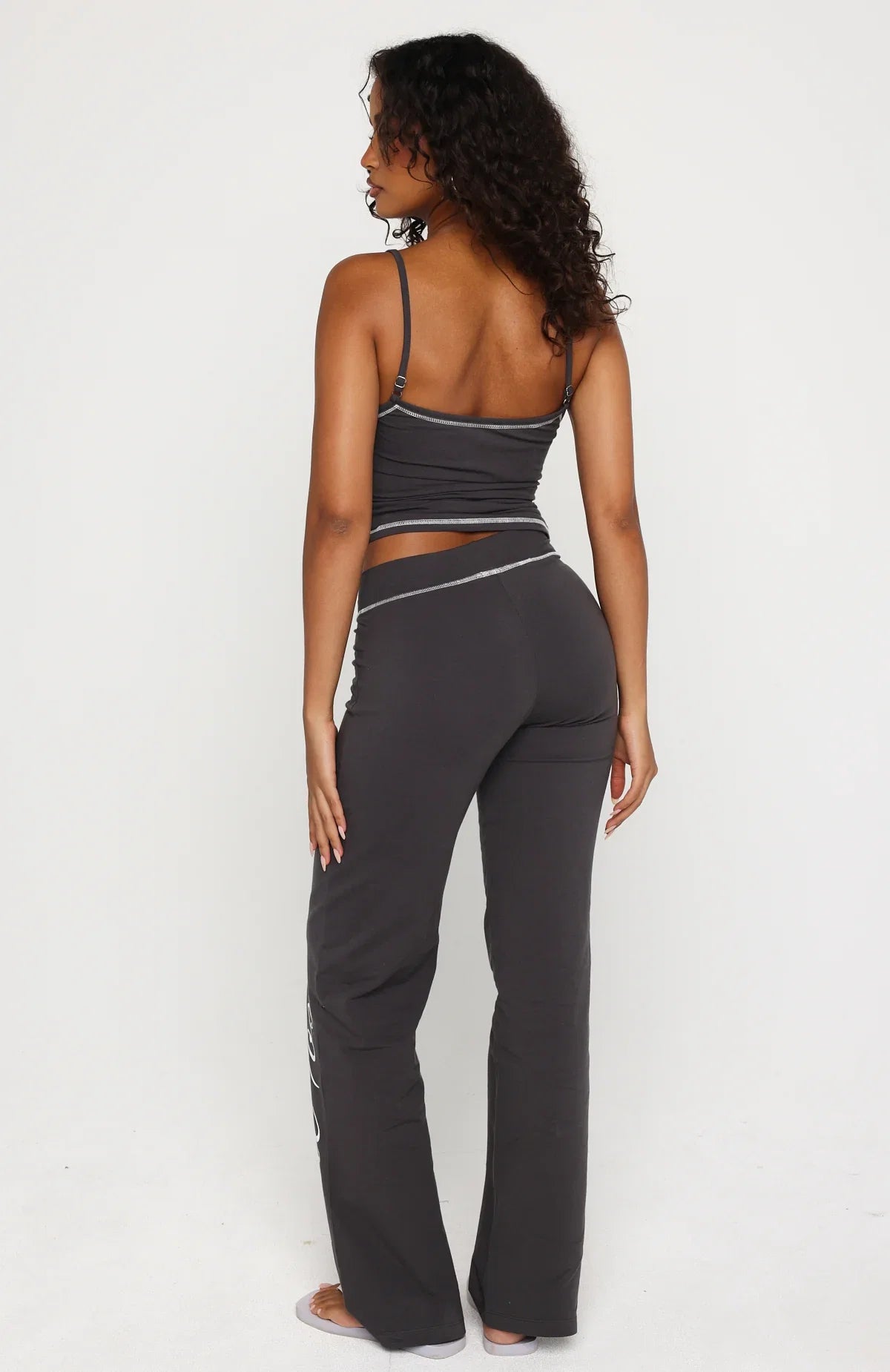 Sweet Embrace Straight Leg Pants Charcoal