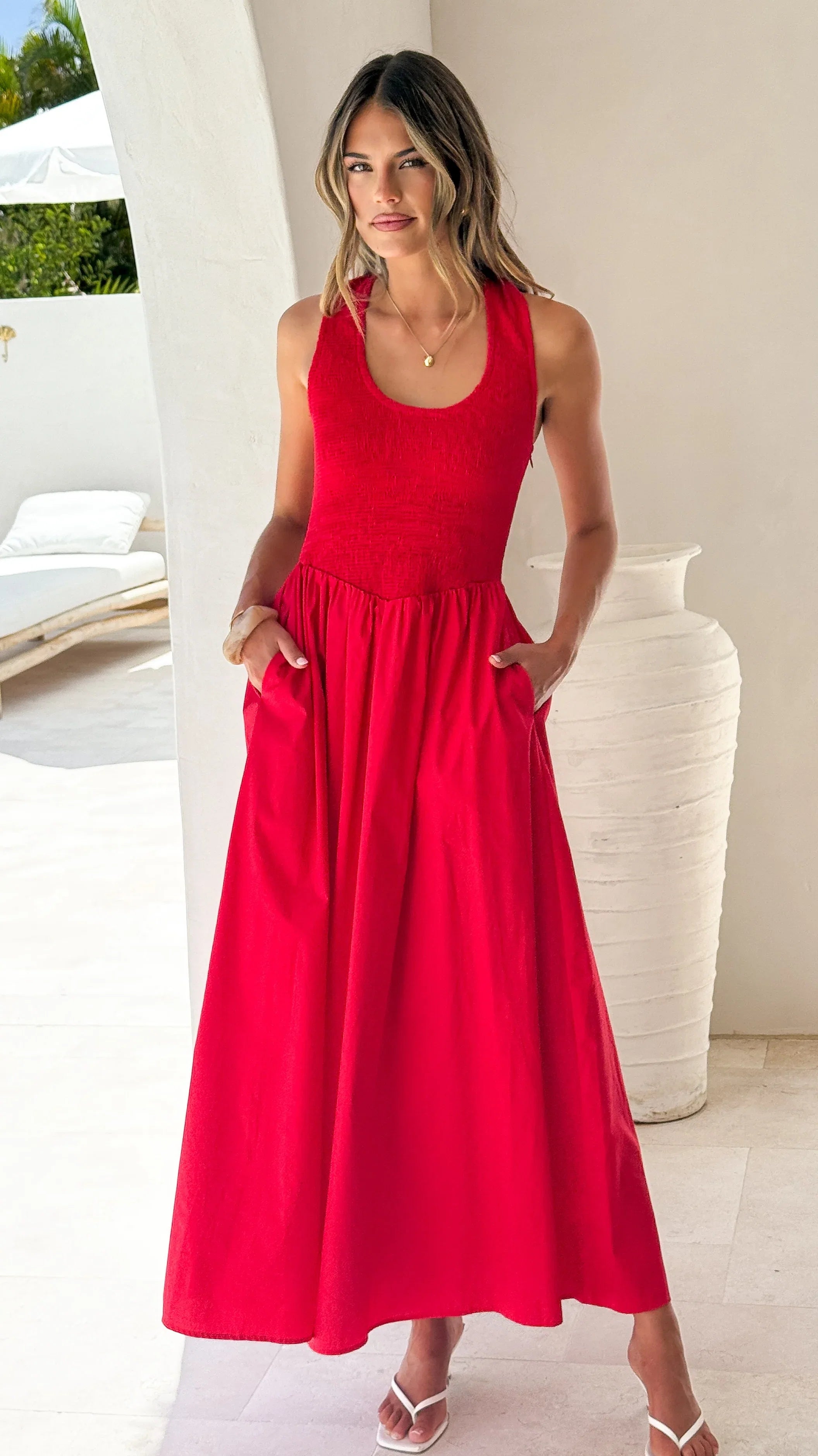 Maia Maxi Dress Red