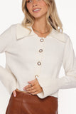 Thelma Trumpet Sleeve Cardigan Cream