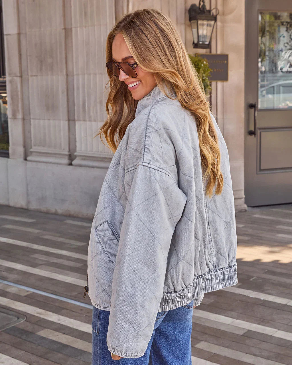 Xander Quilted Denim Jacket